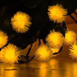 Solar-Powered Warm-White Dandelion Lights