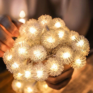 Solar-Powered Warm-White Dandelion Lights