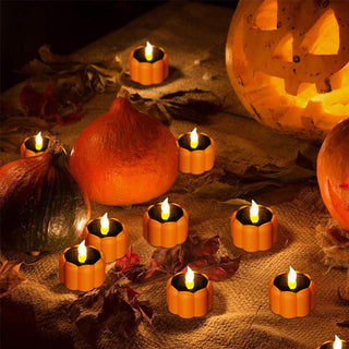 Solar Pumpkin Candles Lights, 6PCS