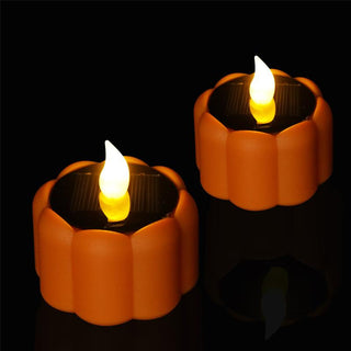 Solar Pumpkin Candles Lights, 6PCS