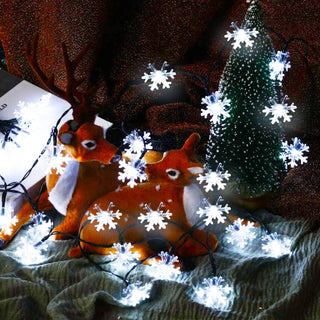 Solar Powered Christmas Snowflake String Lights