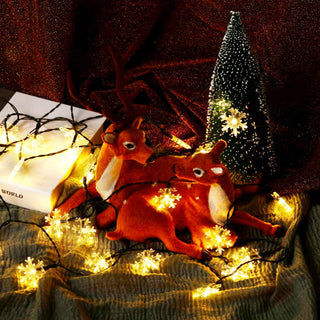 Solar Powered Christmas Snowflake String Lights