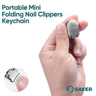 SAKER® Portable Mini Folding Nail Clippers Keychain