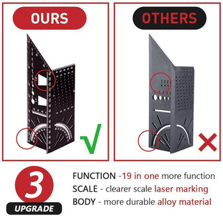 Saker® 3D Mitre 45 90 Degree Angle Measuring Ruler Marking Gauge Carpenter's Tool